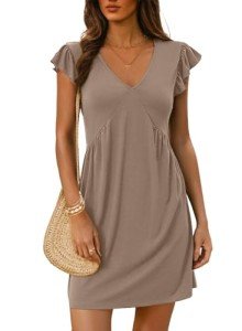 Dokotoo Women's Casual Summer V Neck Sun Dress