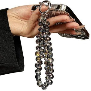 TENOC Sparkling Beaded Phone Wrist Strap - Black
