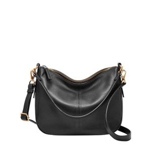 Fossil Women's Black Jolie Leather Crossbody Handbag