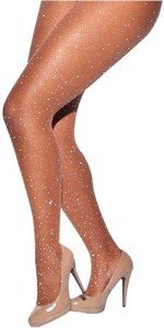 Sparkly Rhinestone Fishnet Tights for Parties