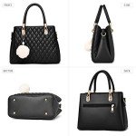 Stylish Women's Leather Handbag with Pompon - White
