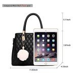 Stylish Women's Leather Handbag with Pompon - White