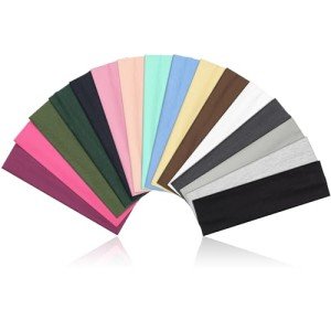 16 Non-Slip Cotton Headbands for Women