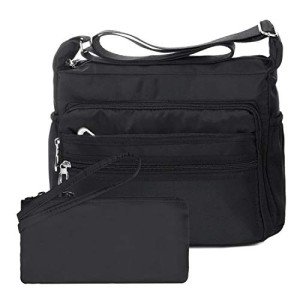 Small Waterproof Crossbody Bag for Women - Black