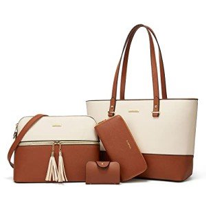 4-Piece Women's Fashion Handbag and Wallet Set