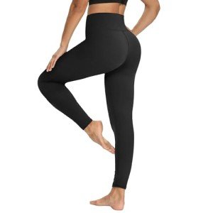YOLIX High Waisted Black Workout Leggings for Women