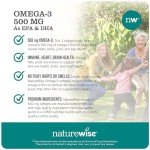 NatureWise Omega 3 Fish Oil Softgels - 60 Count