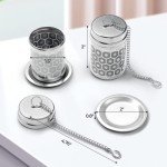 2 Pack Stainless Steel Tea Strainers with Updated Lid