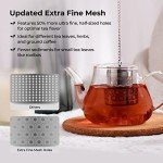 2 Pack Stainless Steel Tea Strainers with Updated Lid