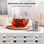 2 Pack Stainless Steel Tea Strainers with Updated Lid