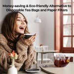 2 Pack Stainless Steel Tea Strainers with Updated Lid