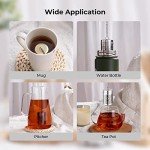 2 Pack Stainless Steel Tea Strainers with Updated Lid
