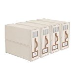 4-Pack Foldable Bed Sheet Organizers - Beige