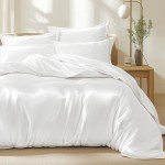 Luxury Satin Queen Duvet Cover Set, 3 Pieces