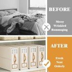 4-Pack Foldable Bed Sheet Organizers - Beige