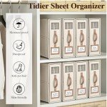 4-Pack Foldable Bed Sheet Organizers - Beige