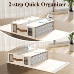 4-Pack Foldable Bed Sheet Organizers - Beige