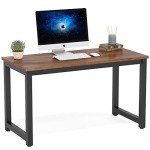 47-Inch Modern Vintage Computer Desk for Home Office