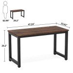 47-Inch Modern Vintage Computer Desk for Home Office