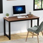 47-Inch Modern Vintage Computer Desk for Home Office