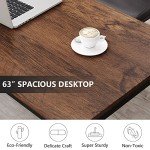 47-Inch Modern Vintage Computer Desk for Home Office