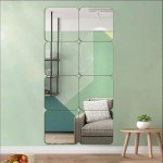 JEOYOO 8-Pack Frameless Full-Length Mirror Tiles