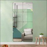 JEOYOO 8-Pack Frameless Full-Length Mirror Tiles