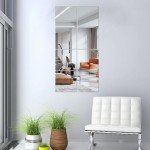 JEOYOO 8-Pack Frameless Full-Length Mirror Tiles