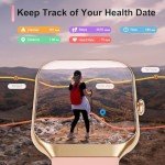 Rose Gold Smart Watch for Women with Fitness Tracker