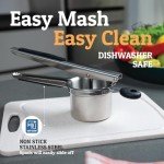 PriorityChef 15oz Stainless Steel Potato Ricer & Masher