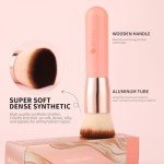 DUcare Flat Top Kabuki Foundation Brush, Pink