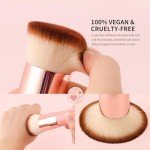 DUcare Flat Top Kabuki Foundation Brush, Pink