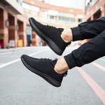 Men's Ultra Lightweight All Black Running Sneakers