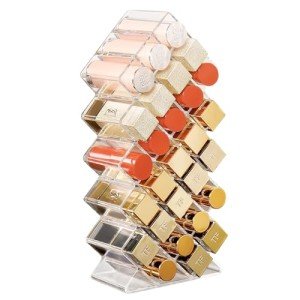 28-Slot Acrylic Lipstick Organizer Tower