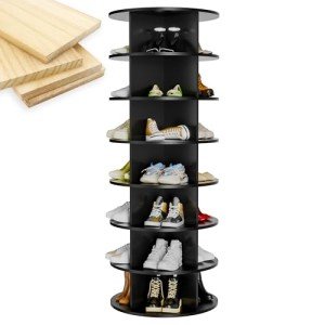 7-Tier Rotating Shoe Rack – 360° Organizer