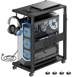 JANE EYRE Adjustable Computer Tower Stand with Charging