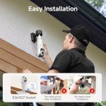 Wireless 2K Outdoor Security Camera with 360° Tracking
