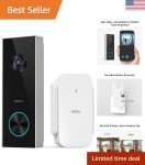 Wireless Doorbell Camera - Alexa Compatible & Long Battery