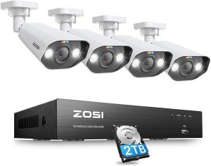 ZOSI 8CH 4K 8MP POE Security Camera System