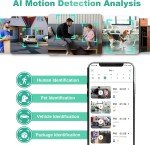 2K Wireless Outdoor Security Camera with AI Motion
