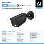 Amcrest AI Outdoor Bullet IP PoE Camera