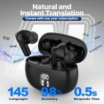 3-in-1 AI Language Translation Earbuds - Black