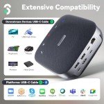 Soomfon AI Conference Speakerphone with 360° Mics