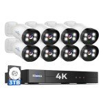 Hiseeu 4K Wired Security Camera System with Audio