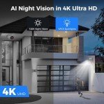 Hiseeu 4K Wired Security Camera System with Audio