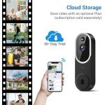 HotFun Wireless Smart Video Doorbell with AI Alerts