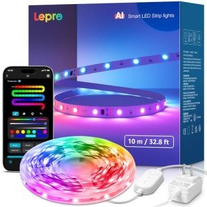 Lepro S1 Smart RGB LED Strip Lights, 32.8ft