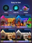 Smart RGB+IC Outdoor AI Christmas Lights, 100ft