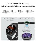 1.43" AMOLED Smartwatch for Fitness and Health Tracking