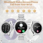 Diamond Smartwatch for Women with AI Voice & Fitness Tracker